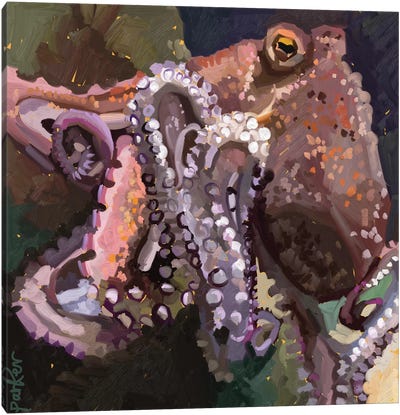 Private Eyes Canvas Art Print - Octopus Art