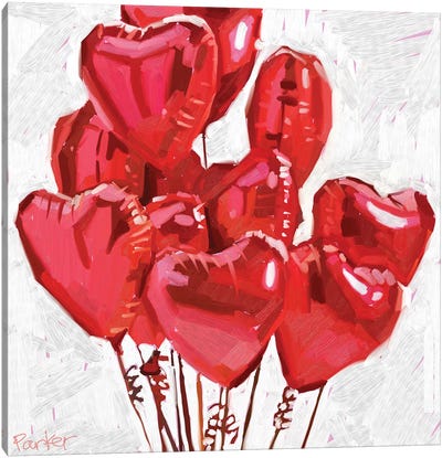 Spread The Love Canvas Art Print - Balloons