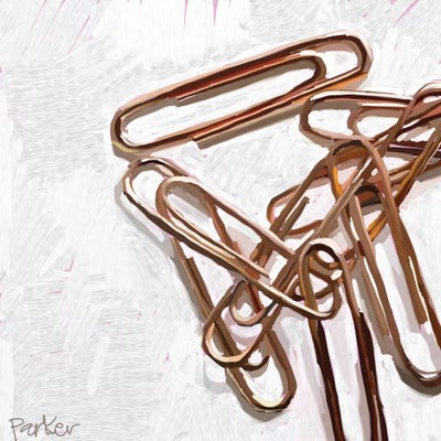 Paperclips by Teddi Parker metal wall art