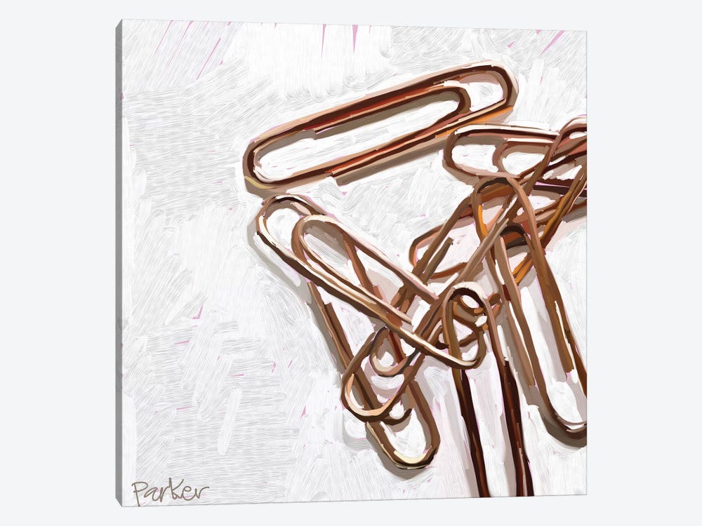 Paperclips by Teddi Parker 1-piece Canvas Print