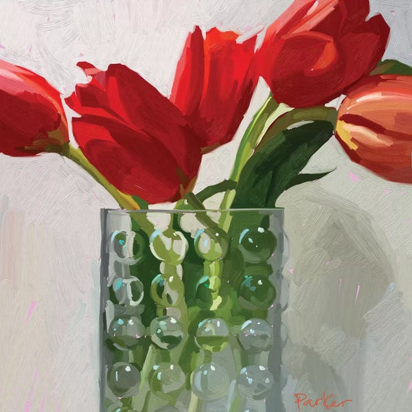 Tulips: Bubble Glass by Teddi Parker