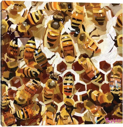 Buzzz Canvas Art Print - Bee Art