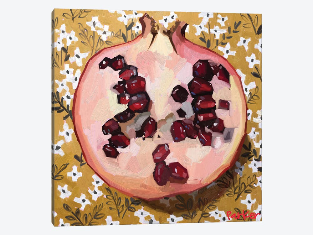 Pomegranate Patterns by Teddi Parker 1-piece Canvas Art Print