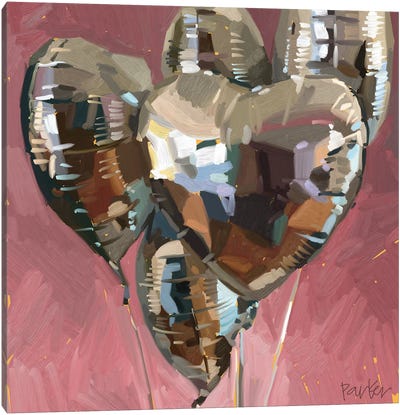 Warm Hearts Canvas Art Print - Balloons