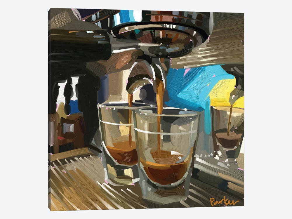 Double Espresso by Teddi Parker 1-piece Canvas Wall Art