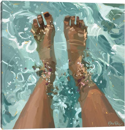 Pool Day Canvas Art Print - Underwater Art