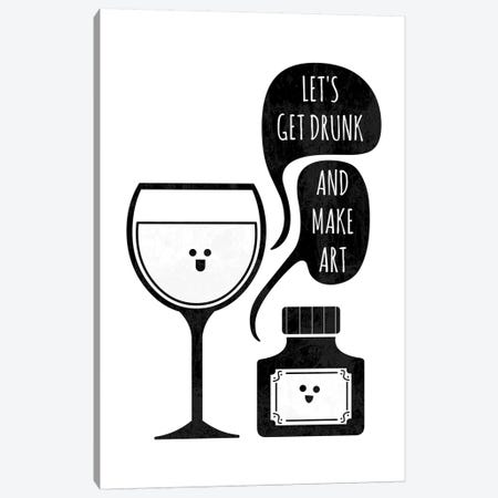 Drink And Draw Canvas Print #TEZ12} by HandsOffMyDinosaur Canvas Art
