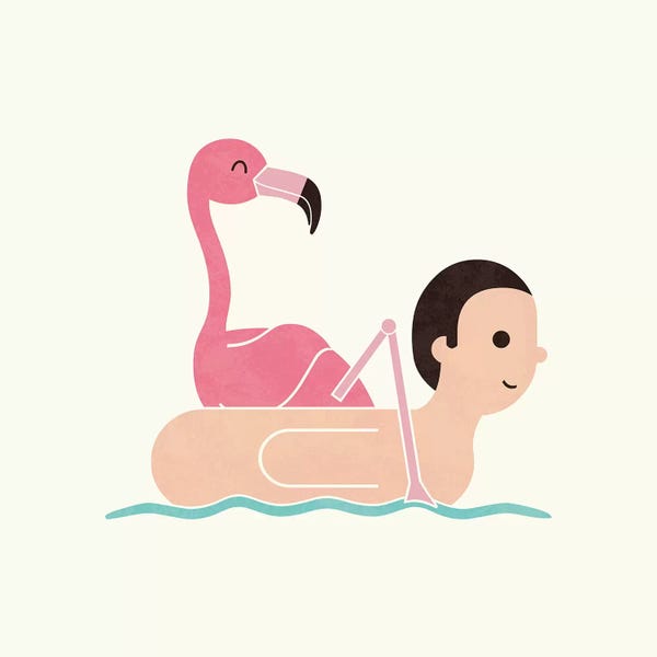 Flamingos: Float by HandsOffMyDinosaur