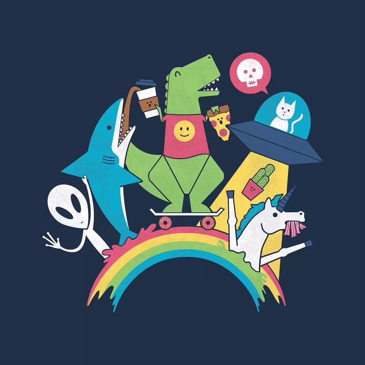 FTW by HandsOffMyDinosaur canvas print