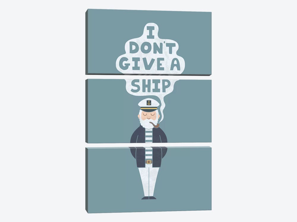 Indifferent Captain by HandsOffMyDinosaur 3-piece Canvas Wall Art