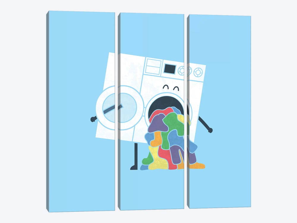 Laundry Day by HandsOffMyDinosaur 3-piece Art Print