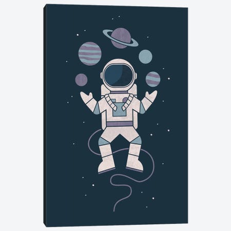 Space Juggler Canvas Print #TEZ46} by HandsOffMyDinosaur Canvas Art