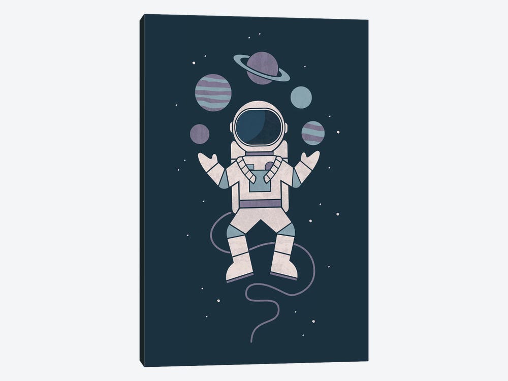 Space Juggler by HandsOffMyDinosaur 1-piece Canvas Print