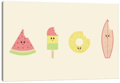 Summer Bites Canvas Art Print - Ice Cream & Popsicle Art