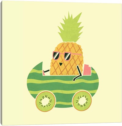 Summer Drive Canvas Art Print - Pineapple Art