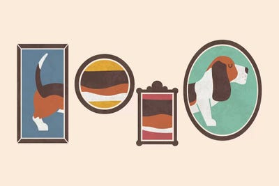 The Portrait by HandsOffMyDinosaur metal wall art