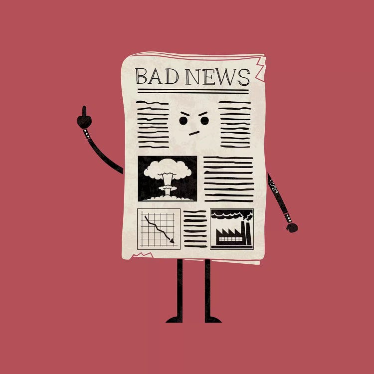Bad News by HandsOffMyDinosaur wall art