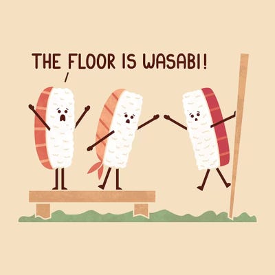 Wasabi by HandsOffMyDinosaur framed canvas print