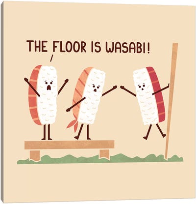 Wasabi Canvas Art Print - Satirical Humor Art