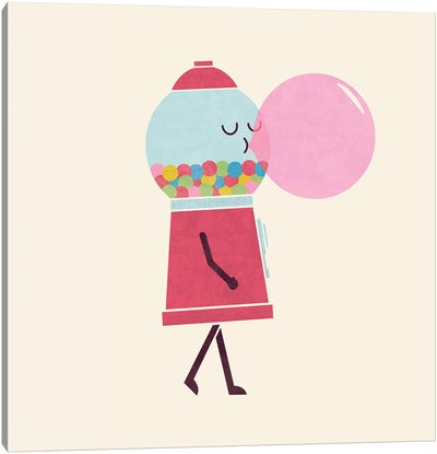 Bubble Gum Canvas Art Print - Candy Art