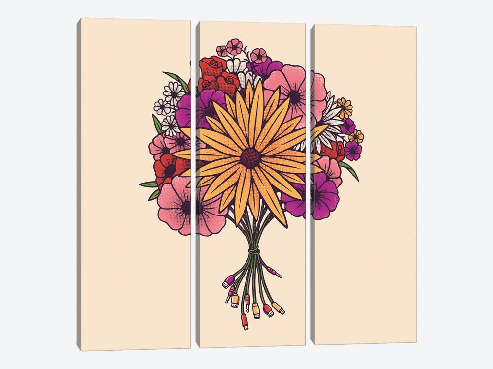 Flower Nature Connection by Tobias Fonseca 3-piece Canvas Art Print