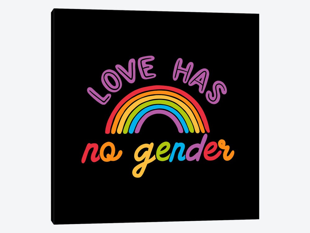 Love Has No Gender Rainbow by Tobias Fonseca 1-piece Canvas Print