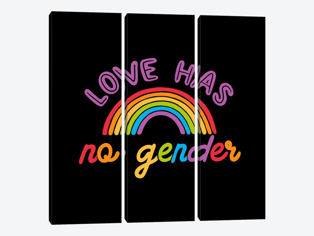 Love Has No Gender Rainbow by Tobias Fonseca 3-piece Art Print