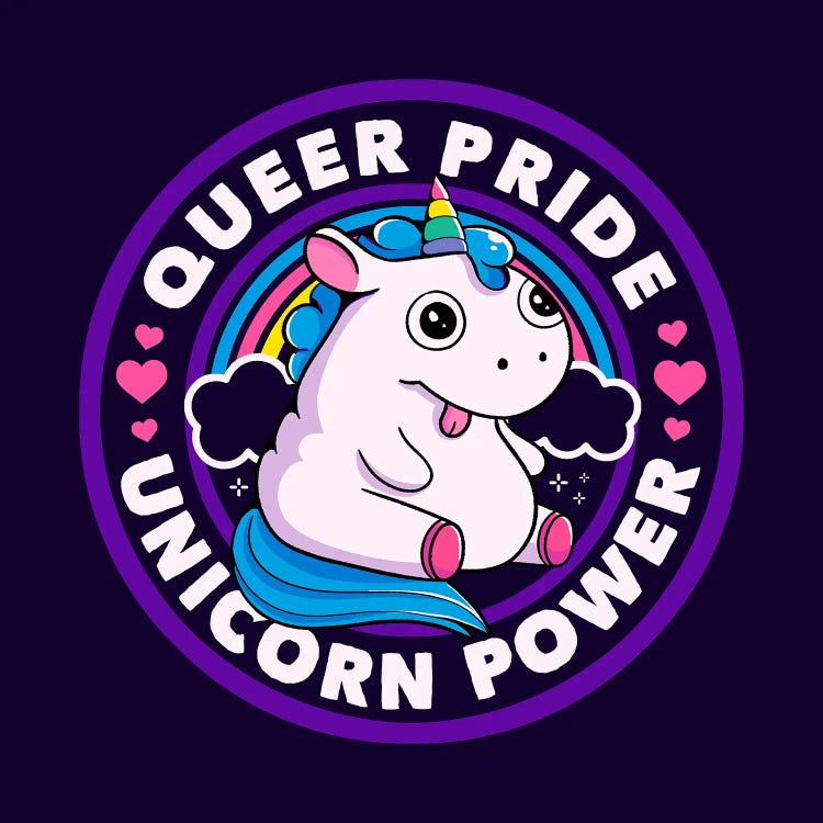 Queer Pride Unicorn Power