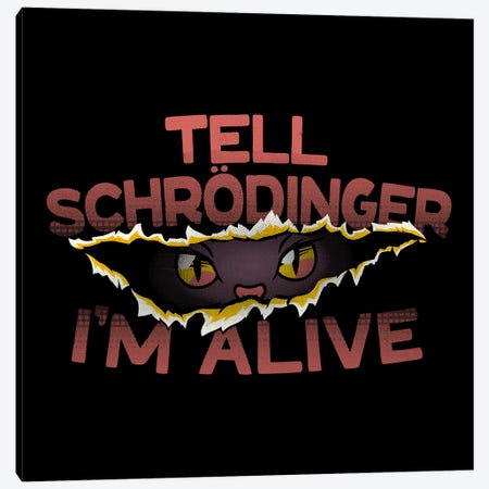 Tell Schrödinger I'm Alive Canvas Print #TFA1055} by Tobias Fonseca Canvas Artwork