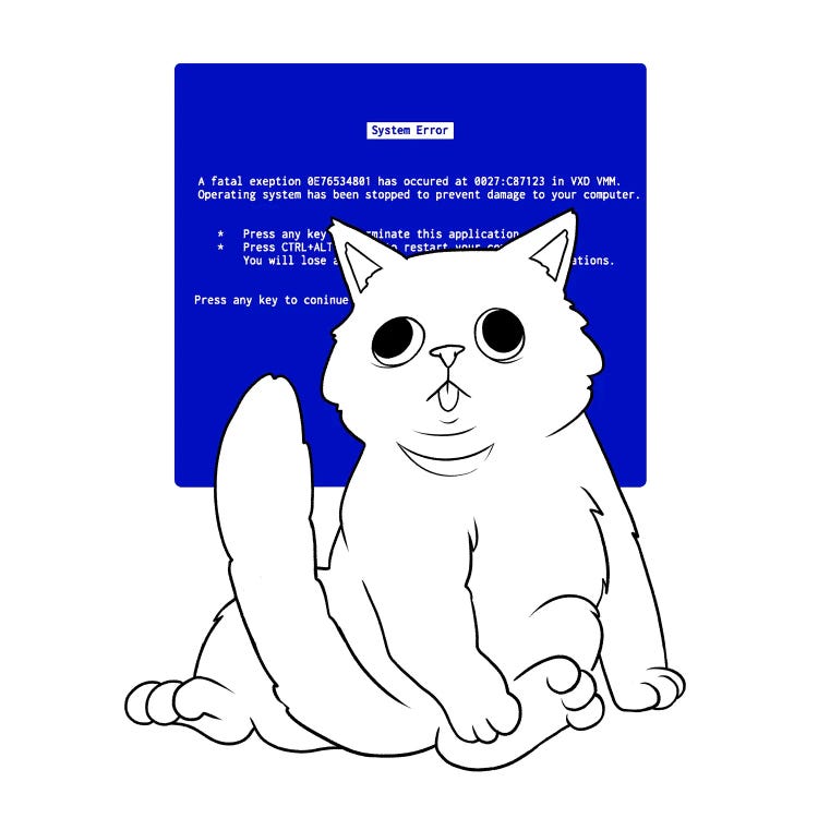 Blue Screen Cat