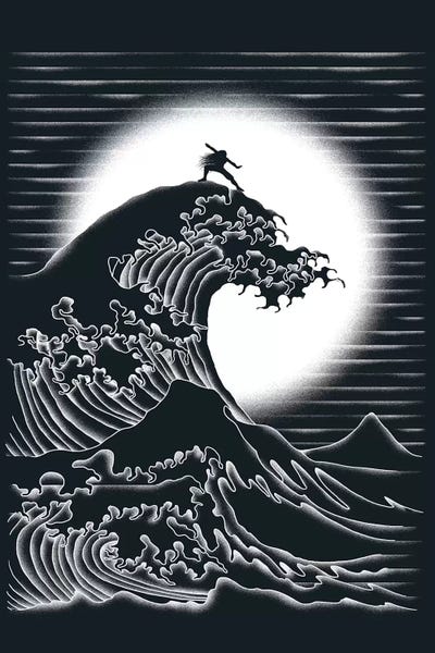 Waterbending by Tobias Fonseca framed canvas print