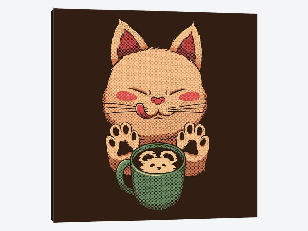 Kitty Latte Little Mouse by Tobias Fonseca 1-piece Canvas Print