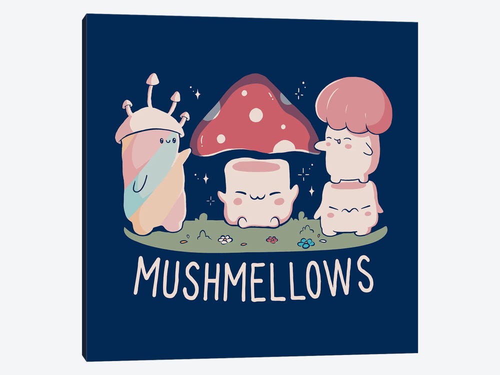 Mushmellows Kawaii Fungi by Tobias Fonseca 1-piece Canvas Art