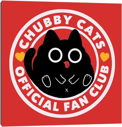 Chubby Cats Official Fan Club Canvas Art Print - Funky Art Finds
