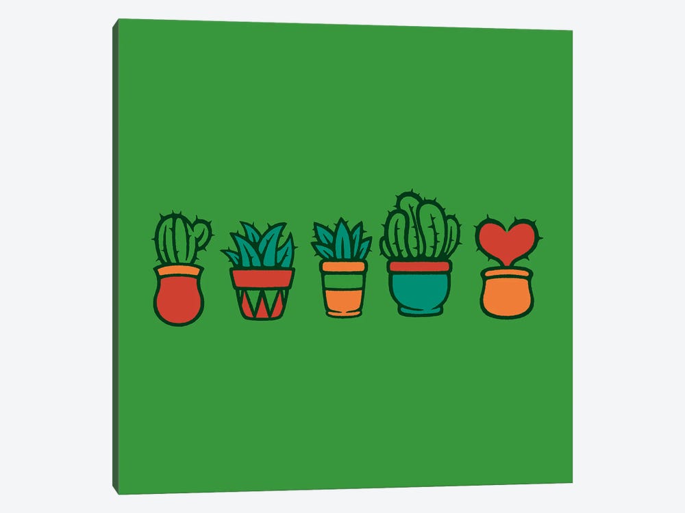 Plant Lover Cactus Heart by Tobias Fonseca 1-piece Canvas Artwork