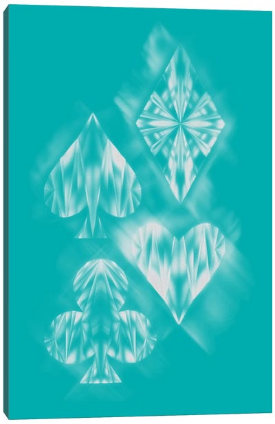 Aces Of Ice Canvas Art Print - Cards & Board Games