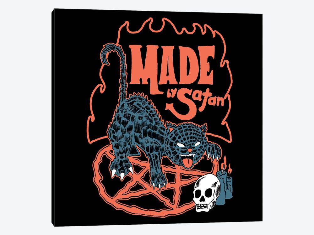 Made By Satan Cat by Tobias Fonseca 1-piece Canvas Art Print