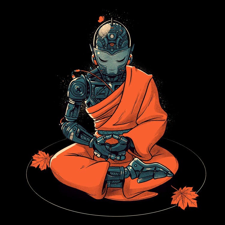 Meditation Robot Monk