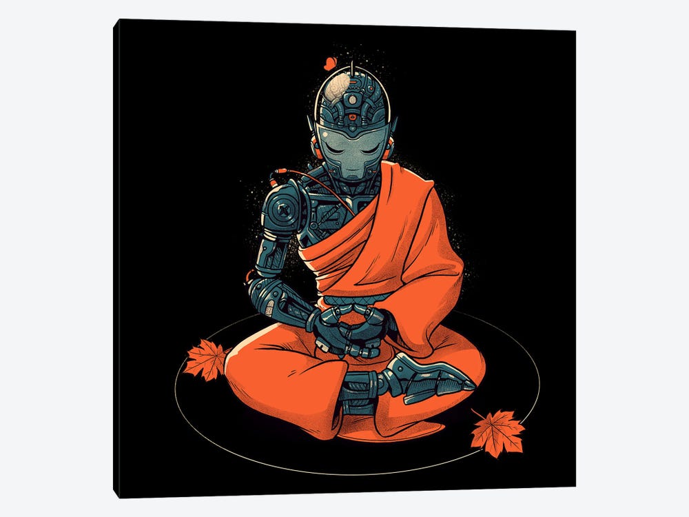 Meditation Robot Monk by Tobias Fonseca 1-piece Canvas Print