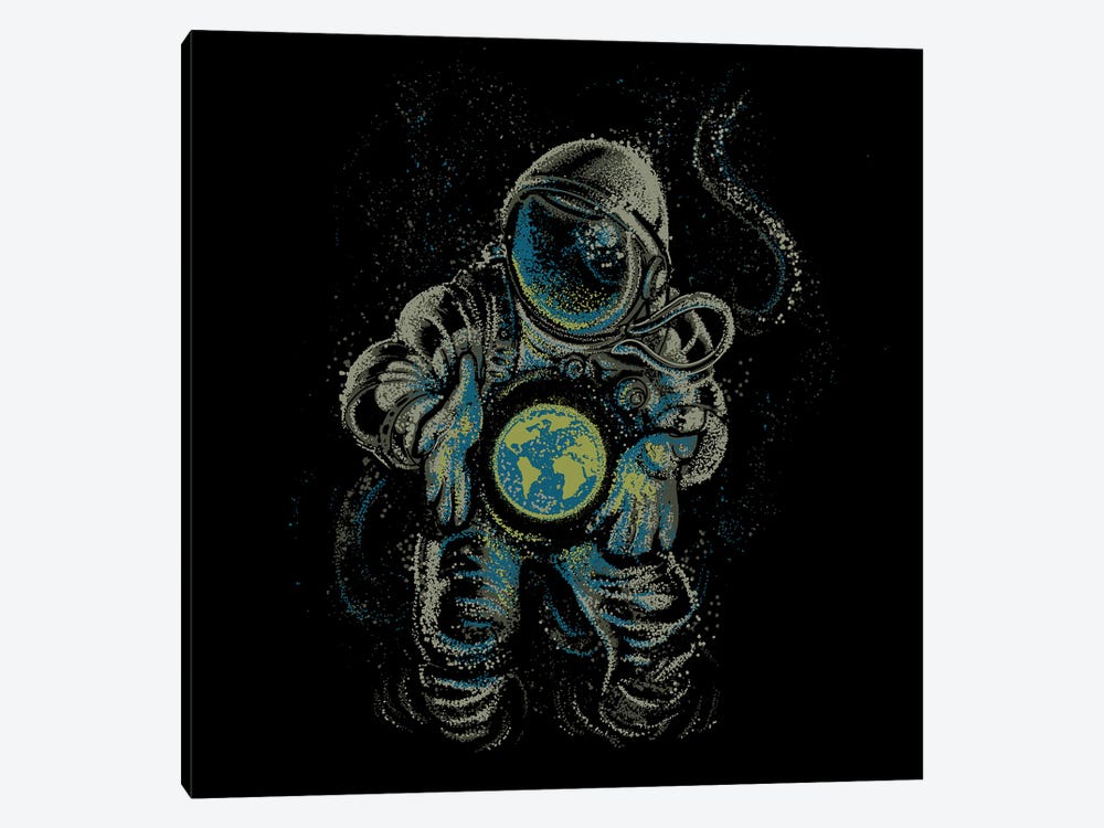 Astronaut Love Earth by Tobias Fonseca 1-piece Canvas Print
