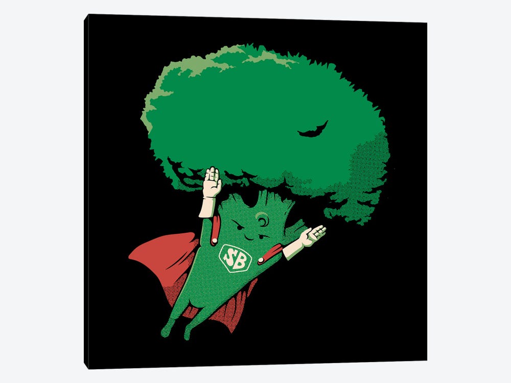 Super Broccoli Vegan Hero by Tobias Fonseca 1-piece Canvas Artwork