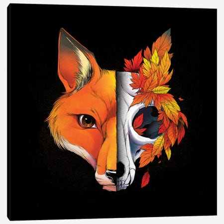 Autumn Fox Canvas Print #TFA1139} by Tobias Fonseca Canvas Wall Art