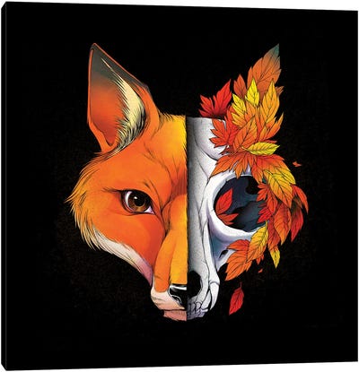 Autumn Fox Canvas Art Print - Tobias Fonseca