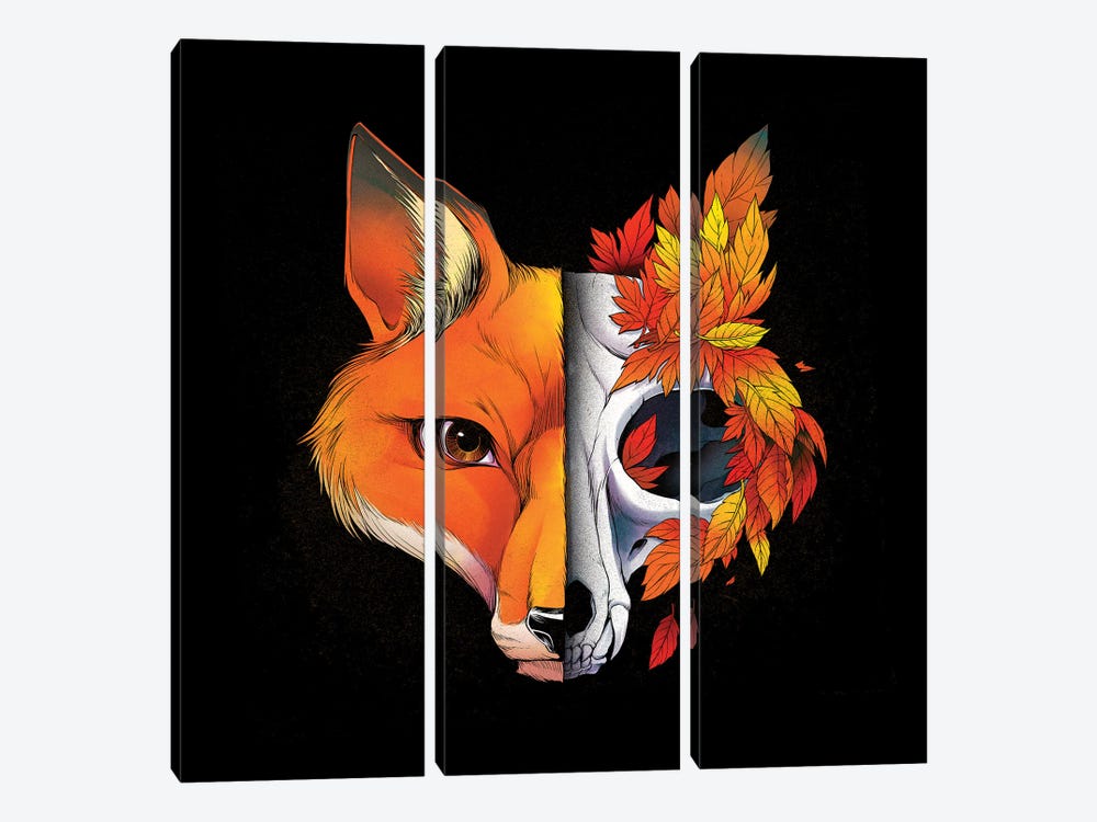 Autumn Fox by Tobias Fonseca 3-piece Canvas Print