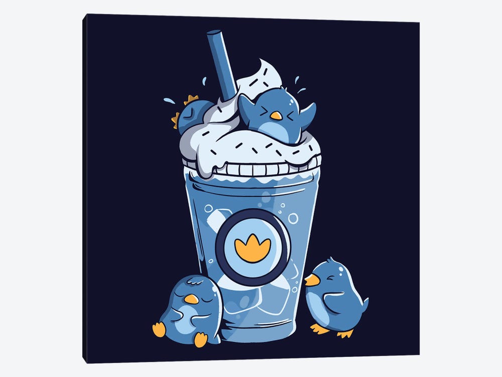 Penguin Iced Coffee by Tobias Fonseca 1-piece Art Print