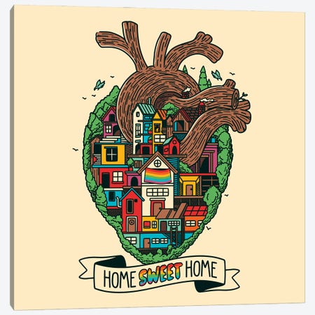 Home Sweet Home Pride Canvas Print #TFA1147} by Tobias Fonseca Canvas Wall Art