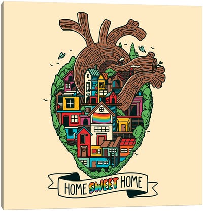 Home Sweet Home Pride Canvas Art Print - Tobias Fonseca