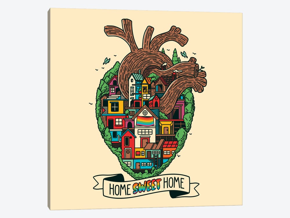 Home Sweet Home Pride by Tobias Fonseca 1-piece Canvas Art