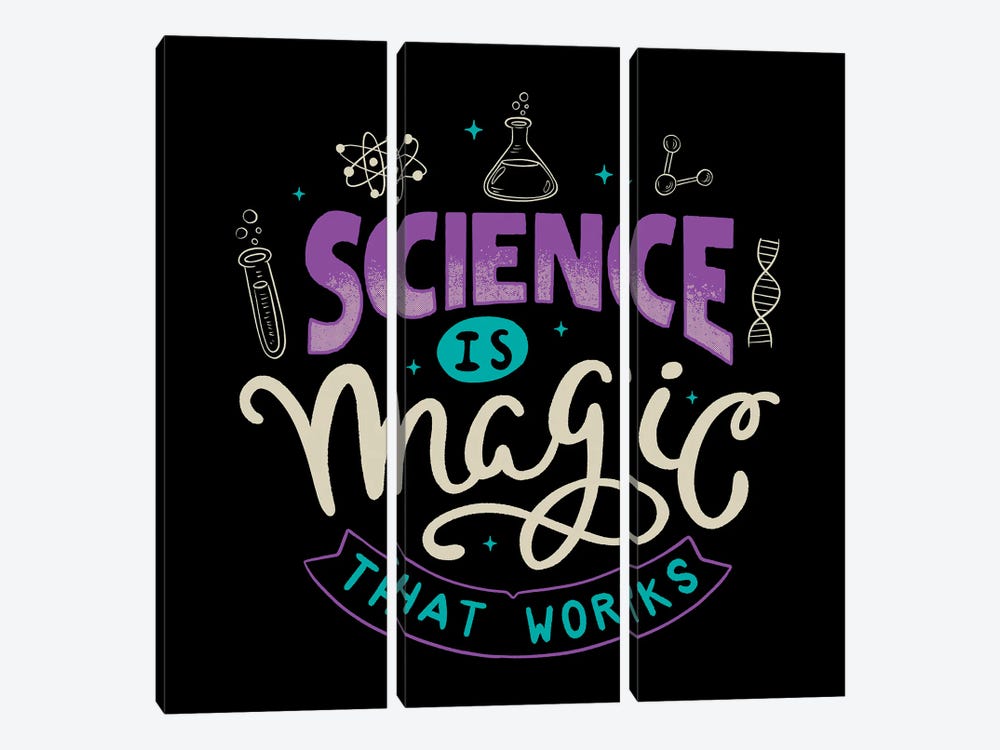Science Is Magic That Works by Tobias Fonseca 3-piece Canvas Art