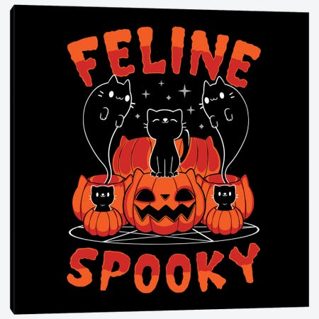 Feline Spooky Halloween Kitten Canvas Print #TFA1154} by Tobias Fonseca Art Print